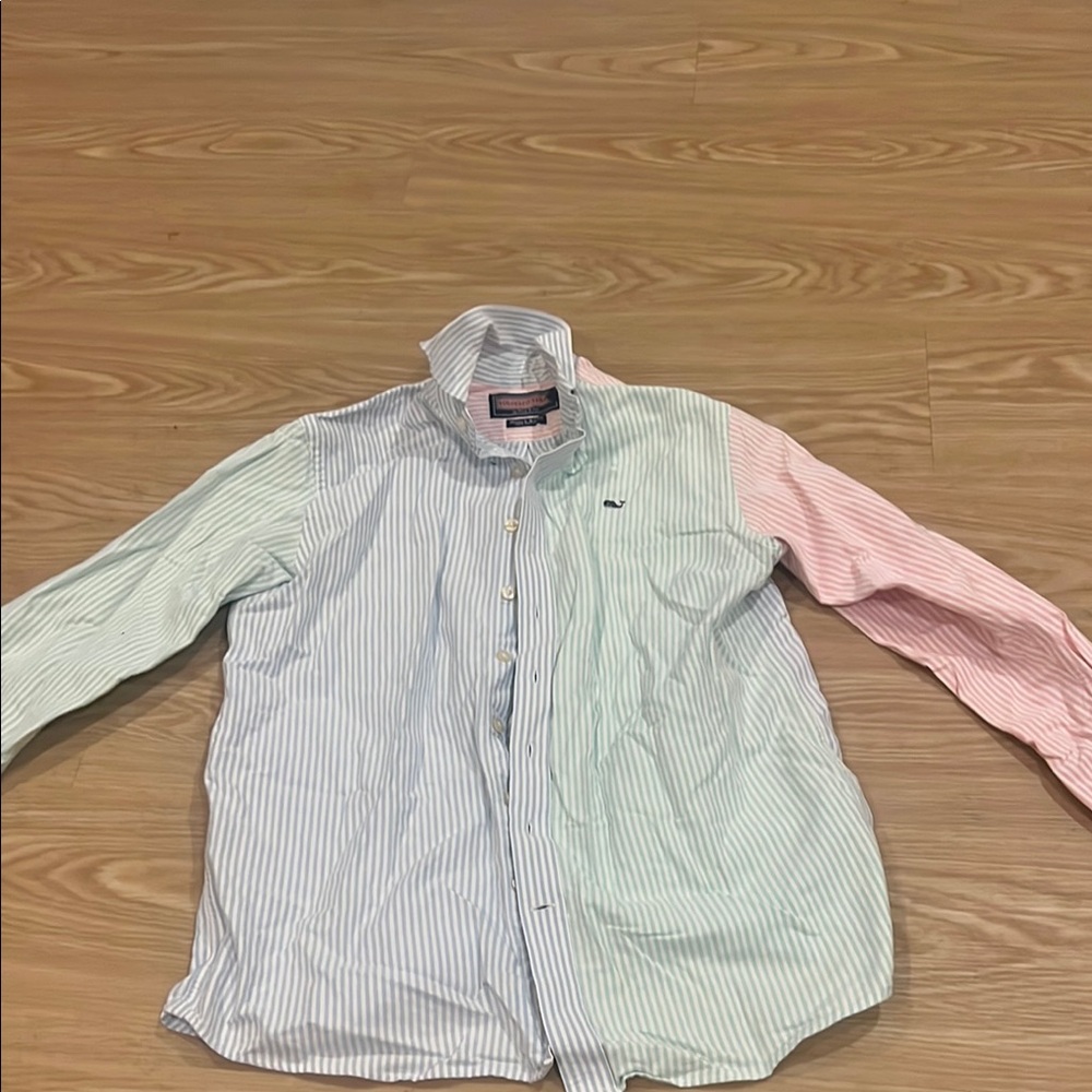 Vineyard Vines Boys Large (16-18 Sizing) Multicolor Striped Shirt